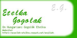etelka gogolak business card