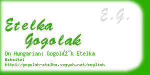 etelka gogolak business card